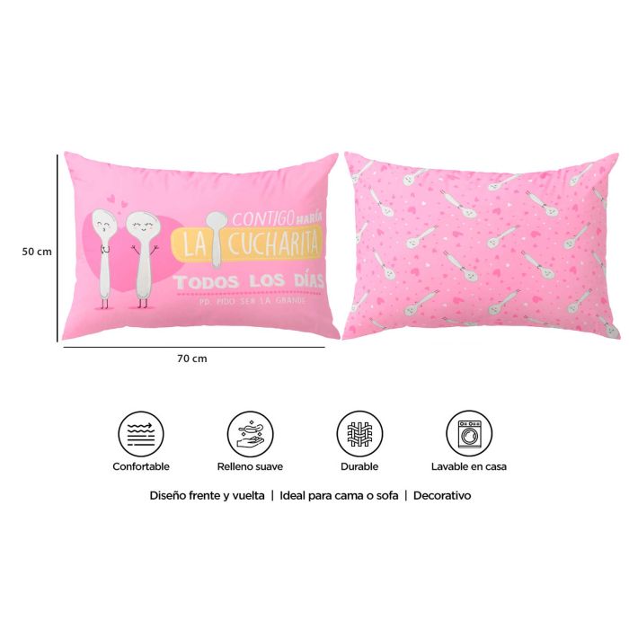 Almohada Reversible Cucharita - 70x50 cm