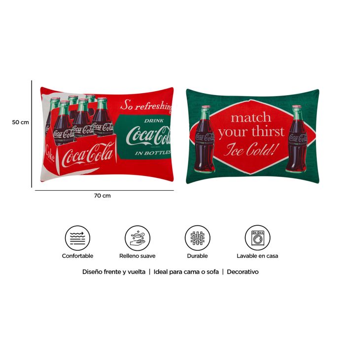 Almohada Reversible Coca-Cola Ice Cold - 70x50 cm
