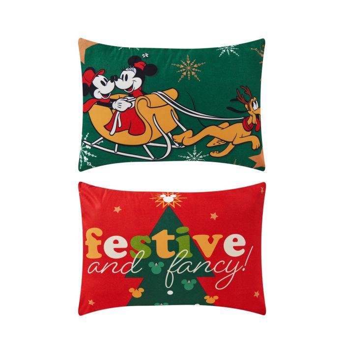 Almohada Reversible Mickey Festive Navidad - 70x50 cm