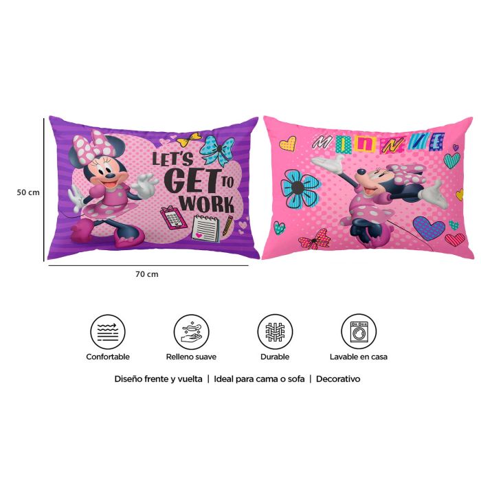 Almohada Reversible Minnie Get To Work - 70x50 cm
