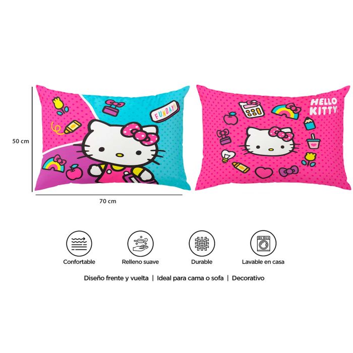 Almohada Reversible Hello Kitty - 70x50 cm
