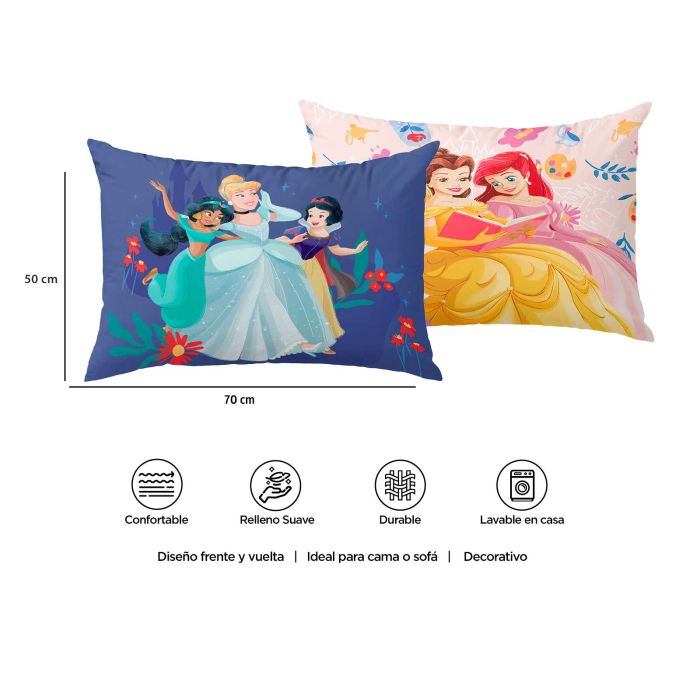 Almohada Reversible Princesas Cuento - 70x50 cm