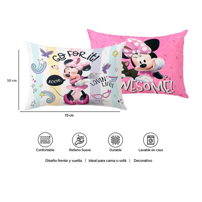 Almohada Reversible Minnie Go - 70x50 cm