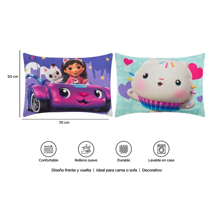 Almohada Reversible Gabby Run Run - 70x50 cm