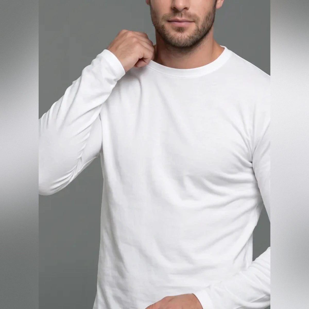 Camiseta Térmica Blanca Beatle Spot Cuello Redondo para Hombre