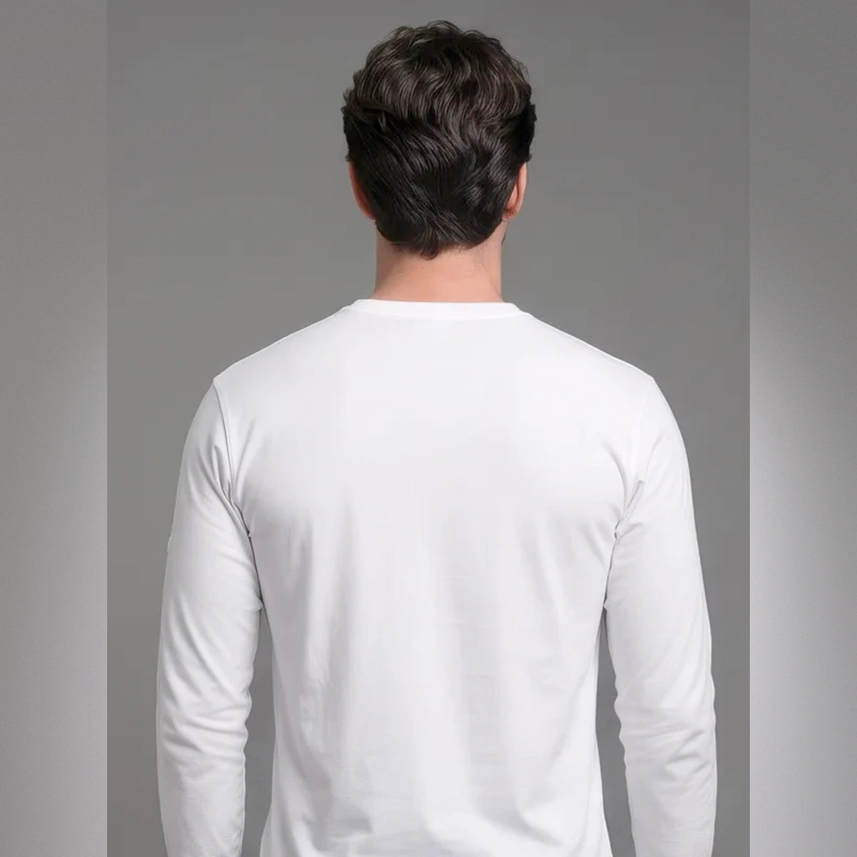 Camiseta Térmica Blanca Beatle Spot Cuello Redondo para Hombre