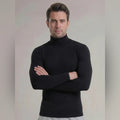 Camiseta Térmica negra Beatle cuello alto para Hombre