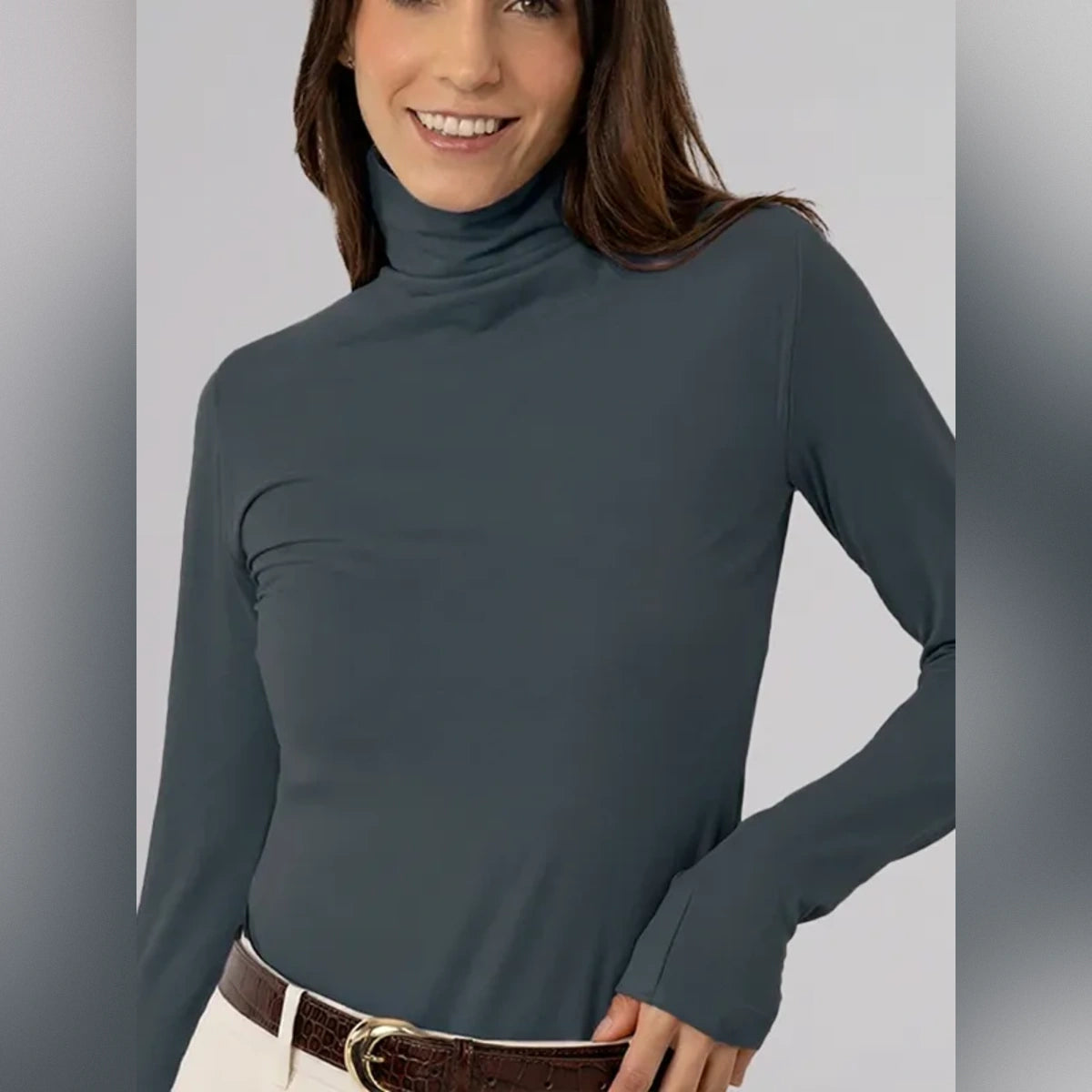 Camiseta térmica Grafito Beatle cuello alto para Mujer