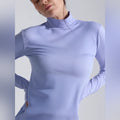 Camiseta térmica Lavanda Claro Beatle cuello alto para Mujer