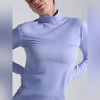 Camiseta térmica Lavanda Claro Beatle cuello alto para Mujer