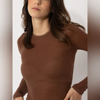 Camiseta térmica Colors Marrón Oscuro para Mujer