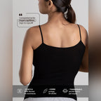 Camiseta térmica básica negra de tirantes para Mujer