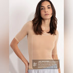 Camiseta térmica básica blanca manga corta para Mujer