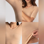 Camiseta térmica básica blanca manga corta para Mujer
