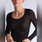 Camiseta térmica básica negra manga larga para Mujer