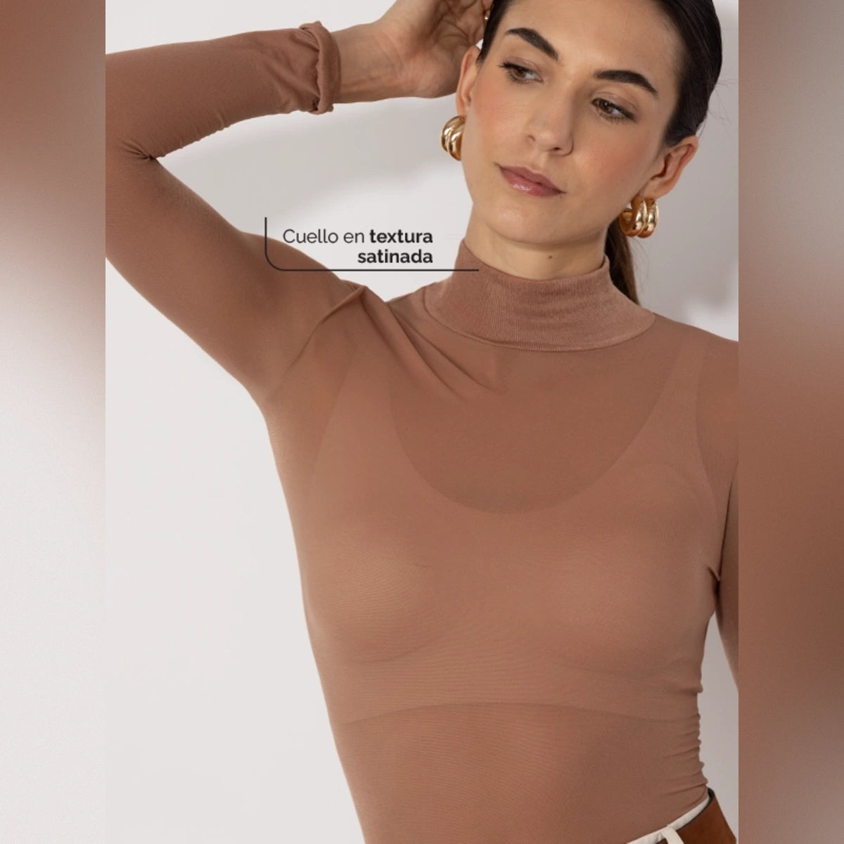 Camiseta térmica Canela cuello Cisne para Mujer