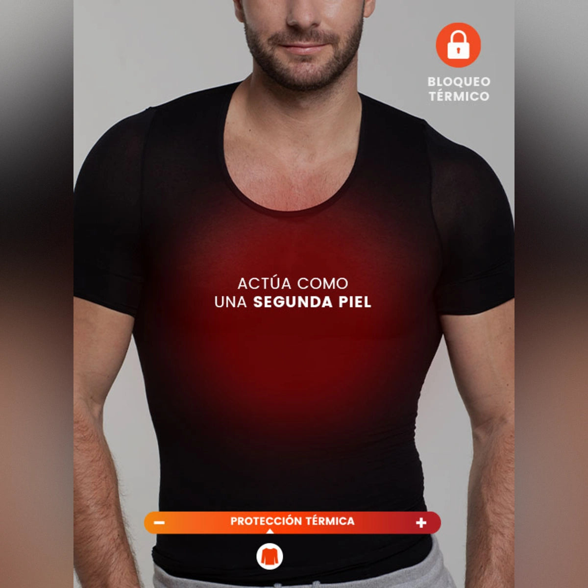 Camiseta térmica blanca manga corta para Hombre