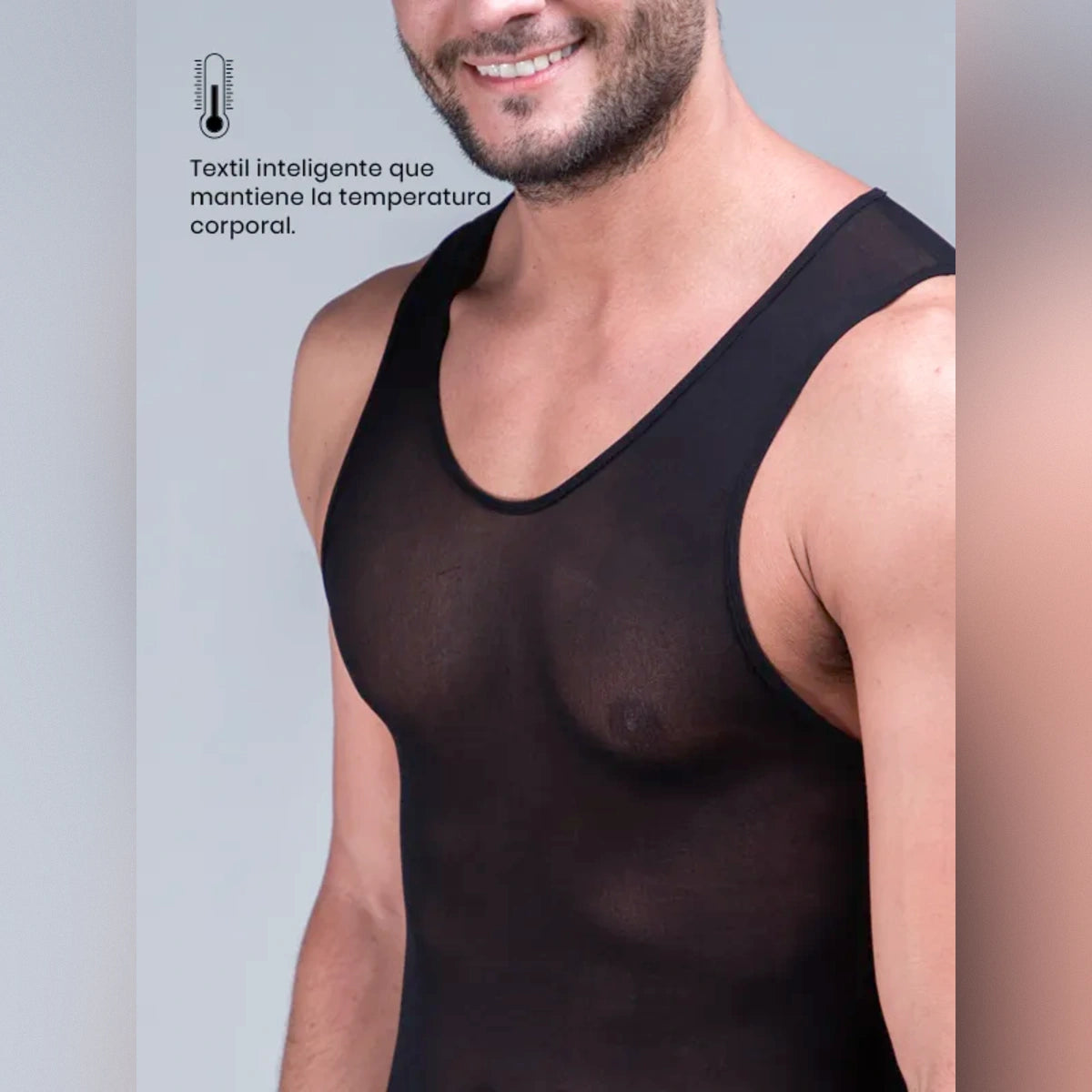 Camiseta térmica blanca sin manga para Hombre