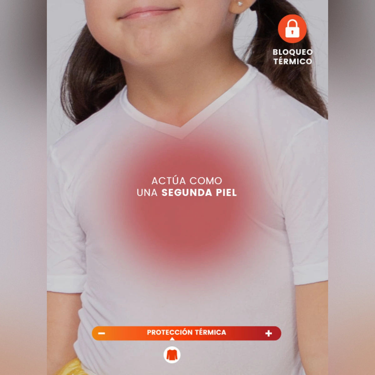 Camiseta térmica unisex KIDS manga corta blanca