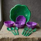 Set Floral Mesa 3 en 1 | Ensaladera, Bowls y Cubiertos