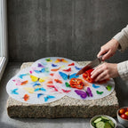 Set de 4 tablas para picar traslúcidas Mariposas | 29.5 cm de diámetro