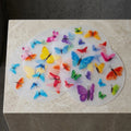 Set de 4 tablas para picar traslúcidas Mariposas | 29.5 cm de diámetro