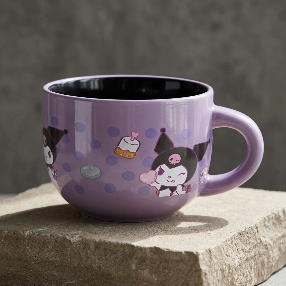 Taza de Cerámica Morada Kuromi Cap. 650 ml