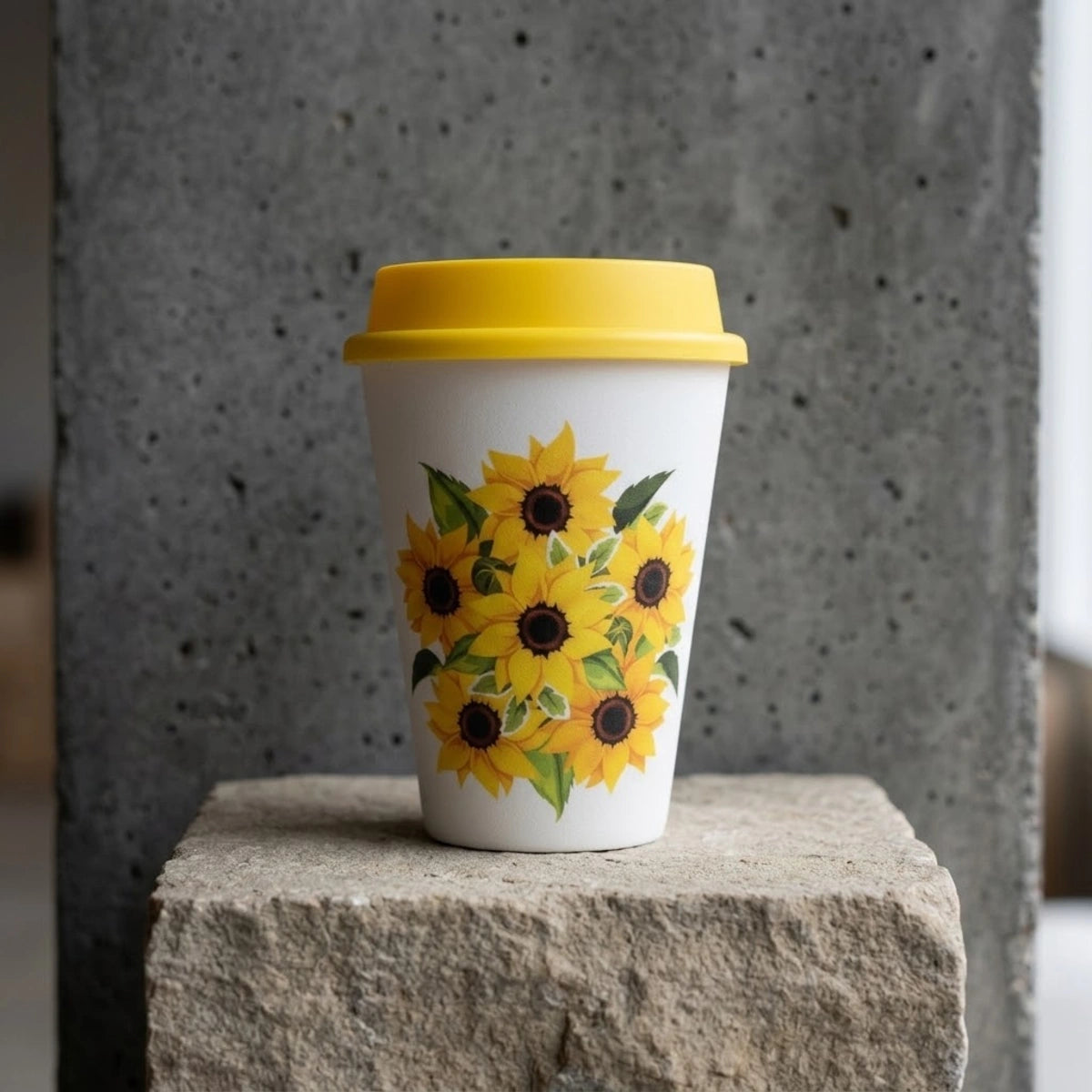 Vaso Reutilizable estampado Girasoles - 280 ml