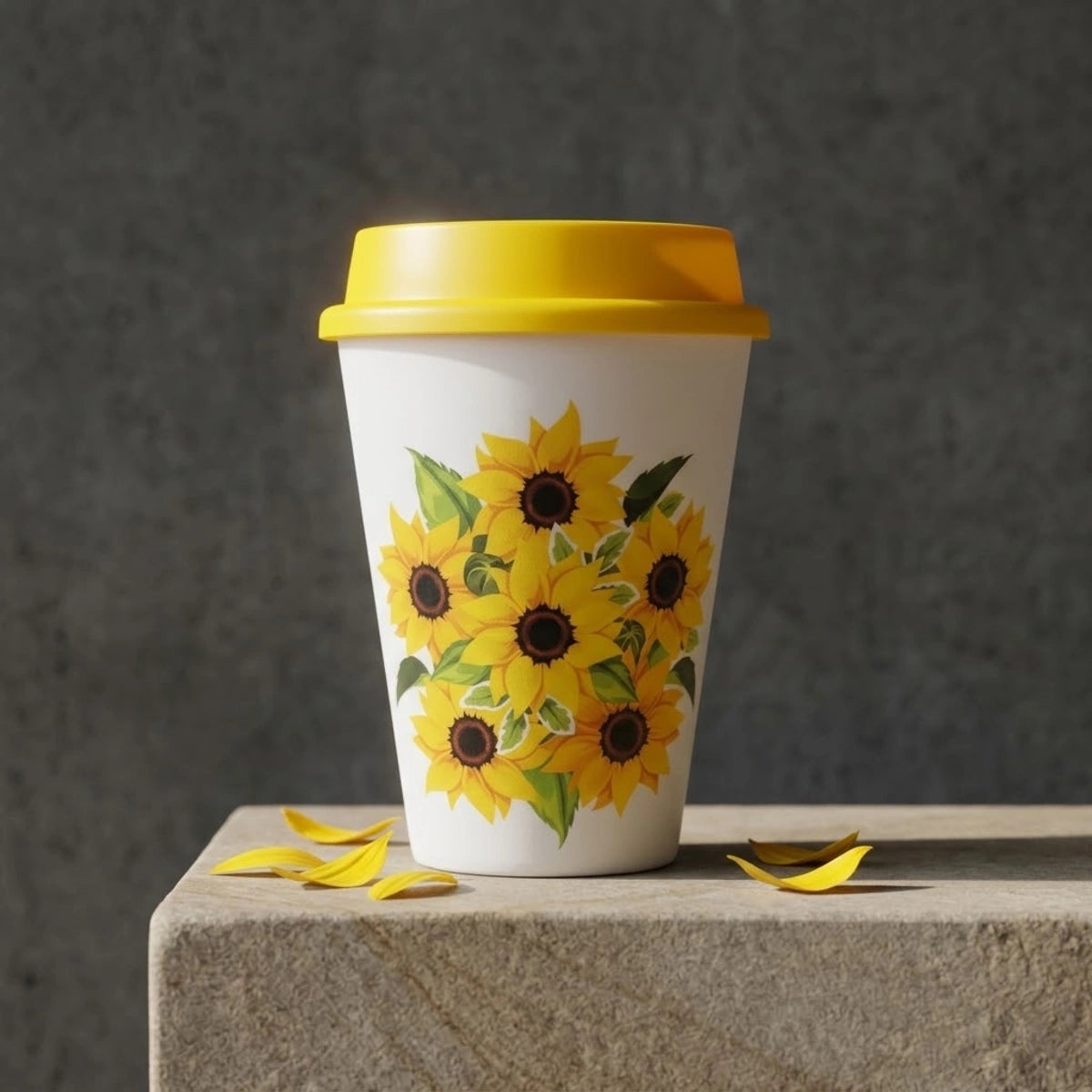 Vaso Reutilizable estampado Girasoles - 280 ml