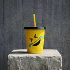 Vaso con popote Mod. Emoji Risa Cap. 473 ml