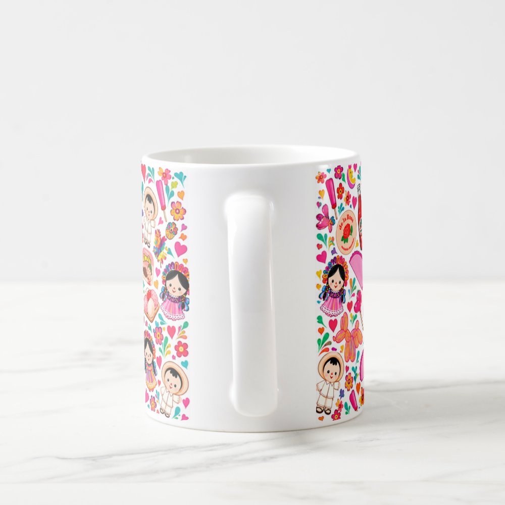 Taza 325 ml - "¡Fiesta Rosa! Dulces y Tradición Mexicana"