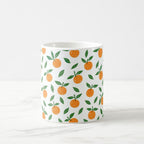 Taza Cerámica Mandarinas Ilustradas Otoño México - 325 ml