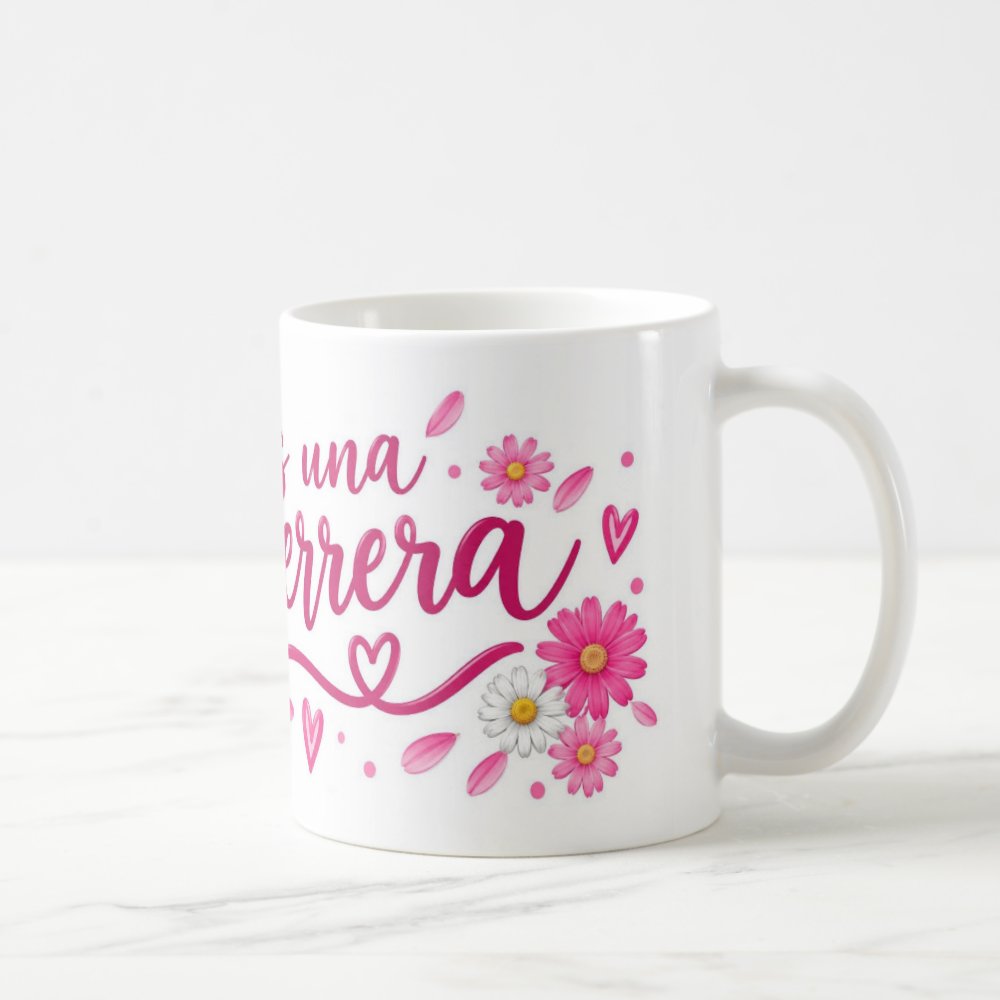 Taza Lazo Floral Octubre Rosa Frase Motivadora - 325ml