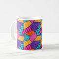 Taza Patrón Retazos Costuras Halloween Cerámica 325ml