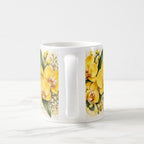 Taza Flores Amarillas 21 de Septiembre Orquídeas y Corazones Dorados - 325 ml