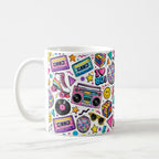 Taza 325 ml - "Good Vibes: Neón de los 80s"