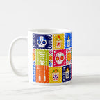 Taza Papel Picado Velas y Calaveritas Día de Muertos 325ml