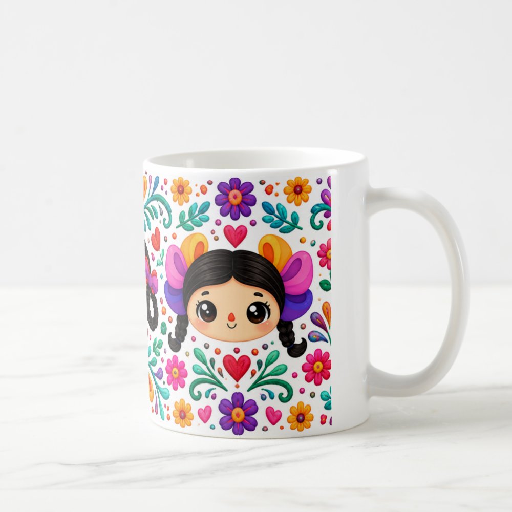 Taza 325 ml - "Muñecas Mexicanas: Tradición y Color"