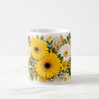 Taza Flores Amarillas 21 de Septiembre Gerberas Realistas -325 ml