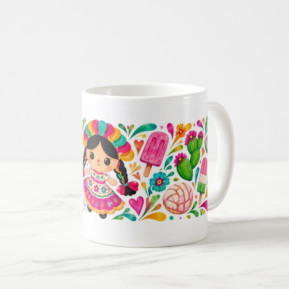 Taza 325 ml - "Muñeca Lele y Dulzura Rosa"
