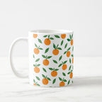 Taza Cerámica Mandarinas Ilustradas Otoño México - 325 ml