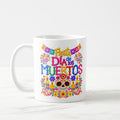 Taza "Fiesta Día de los Muertos" Con Calaverita Y Papel Picado 325ml