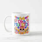 Taza "Fiesta Día de los Muertos" Con Calaverita Y Papel Picado 325ml