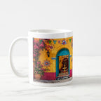 Taza Fachada Colonial Mexicana Colorida Con Bicicleta 325 ml