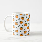 Taza Mandarinas Ilustración Minimalista Garabato Temporada - 325ml