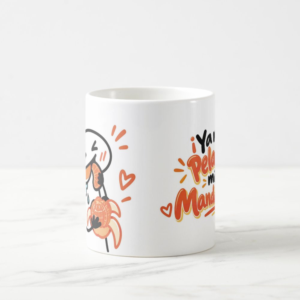 Taza ¡Ya me pelaron mi mandarina! Frase Divertida 325ml