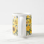 Taza Flores Amarillas 21 de Septiembre Rosas Tulipanes y Mariposa - 325 ml