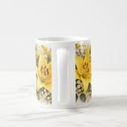 Taza Flores Amarillas 21 de Septiembre Lirios Lisiantus y Eucalipto - 325 ml