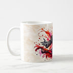 Taza Catrín Elegante Acuarela Día de Muertos Cerámica - 325ml