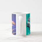 Taza Hot Wheels 30 de Septiembre Mini Cooper Turquesa Llamas - 325 ml